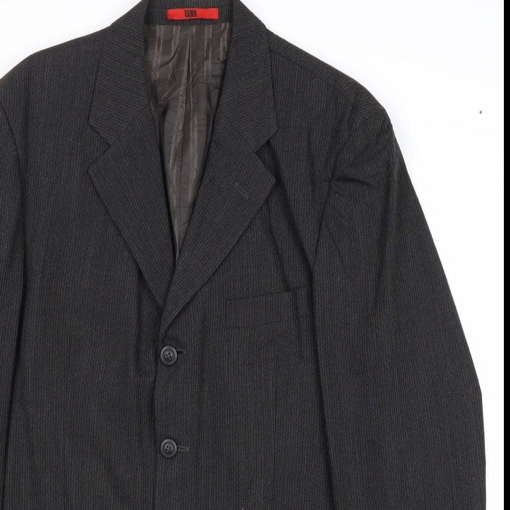 Mens UK Size 40 River Island Regular Black Suit Jacket