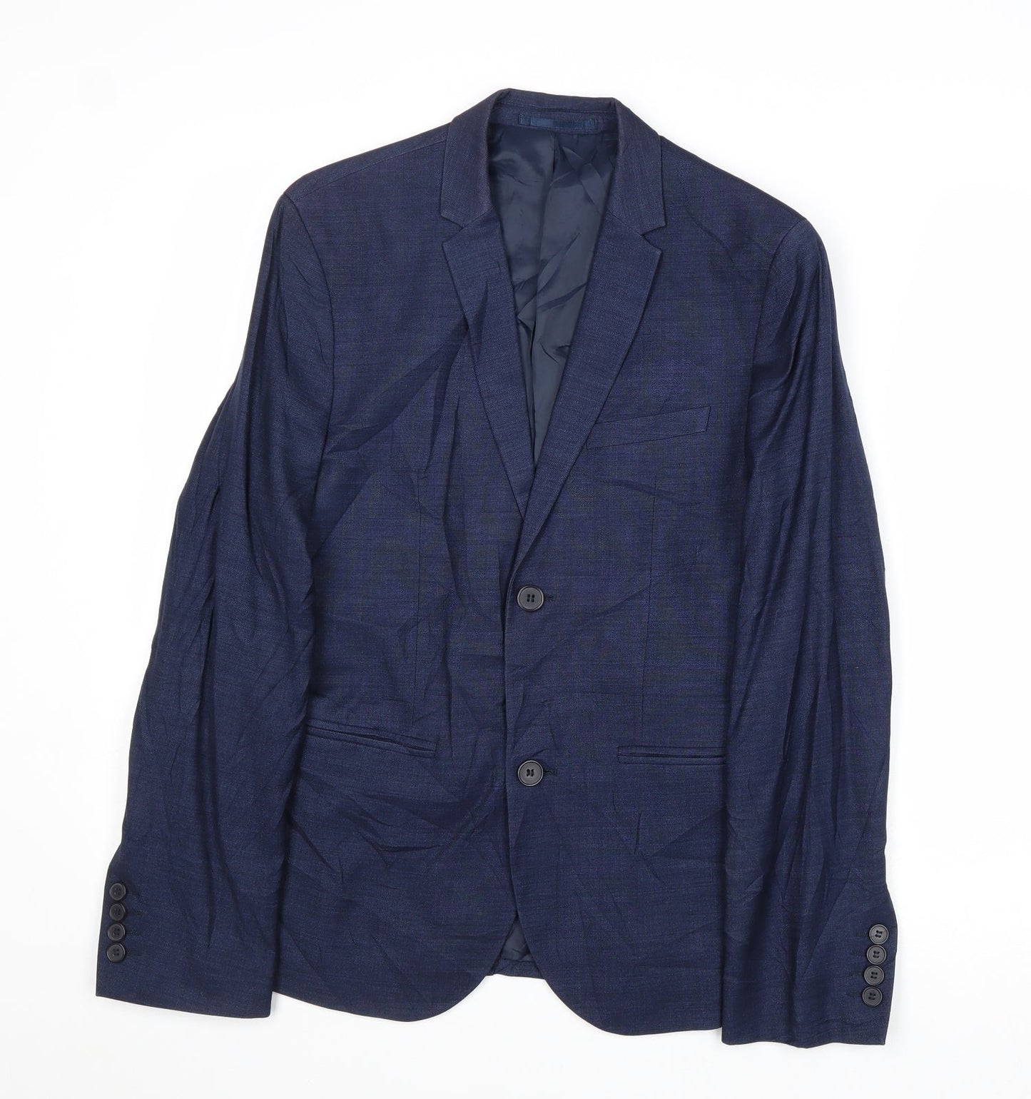 Mens UK Size 34 H&M Regular Blue Suit Jacket