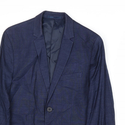 Mens UK Size 34 H&M Regular Blue Suit Jacket
