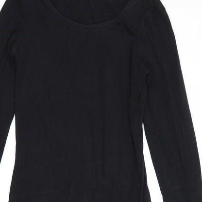 H&M Womens Black Cotton A-Line Size XS Round Neck Pullover