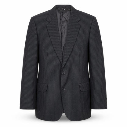 Cooper Mckenzie Mens Grey Striped Wool Jacket Suit Jacket Size 36 Regular