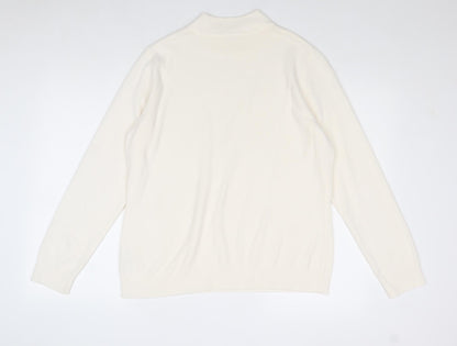 BHS Womens Ivory Round Neck Acrylic Pullover Jumper Size 20