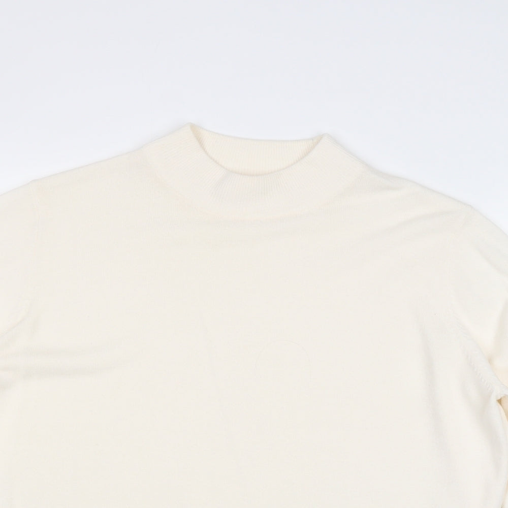 BHS Womens Ivory Round Neck Acrylic Pullover Jumper Size 20