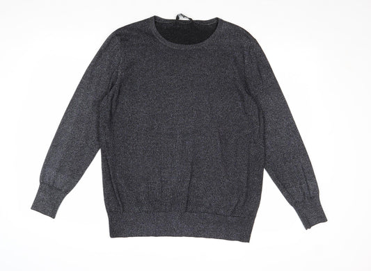 Womens UK Size 18 Dorothy Perkins Silver Pullover Jumper