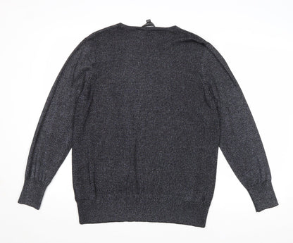 Womens UK Size 18 Dorothy Perkins Silver Pullover Jumper