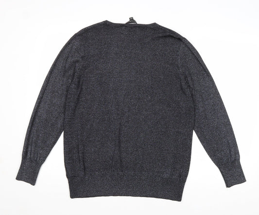 Womens UK Size 18 Dorothy Perkins Silver Pullover Jumper