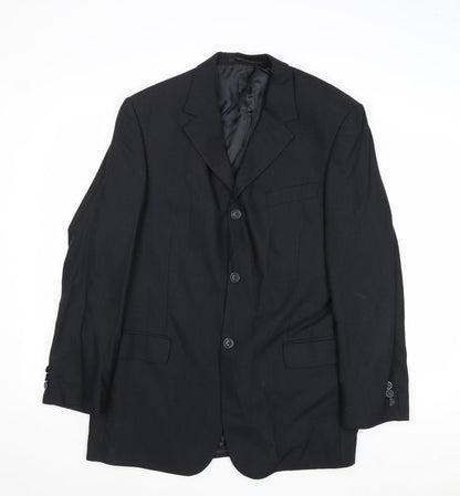 Mens UK Size 40 Tom English Regular Black Suit Jacket