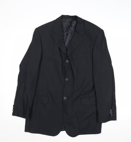Mens UK Size 40 Tom English Regular Black Suit Jacket