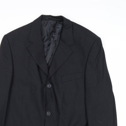 Mens UK Size 40 Tom English Regular Black Suit Jacket