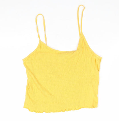Womens UK Size 12 New Look Yellow Camisole Tank