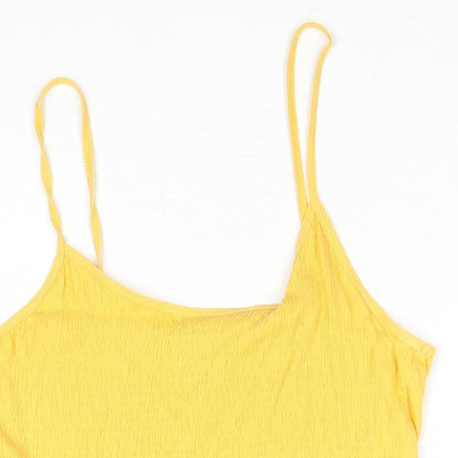 Womens UK Size 12 New Look Yellow Camisole Tank