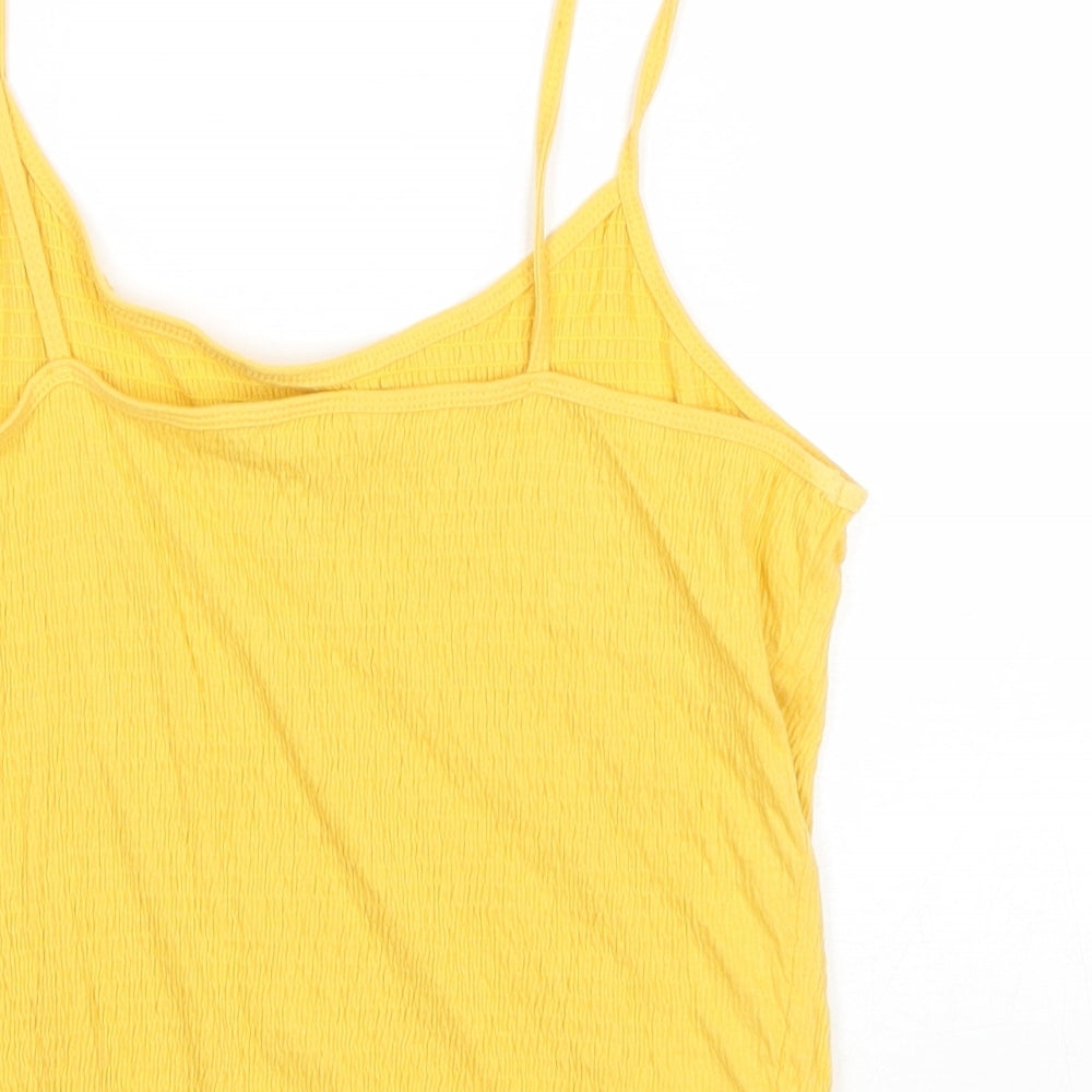 Womens UK Size 12 New Look Yellow Camisole Tank