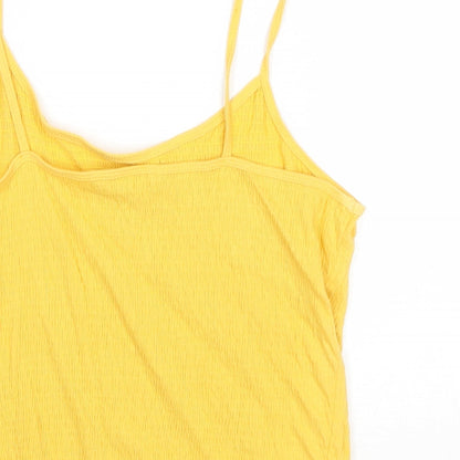 Womens UK Size 12 New Look Yellow Camisole Tank