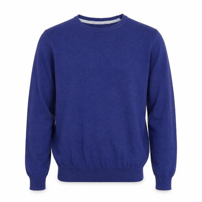 Smog Mens Blue Round Neck Cotton Pullover Jumper Size S Long Sleeve