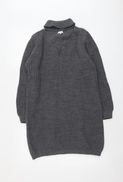 Womens UK Size M Blue Vanilla Grey Pullover Jumper