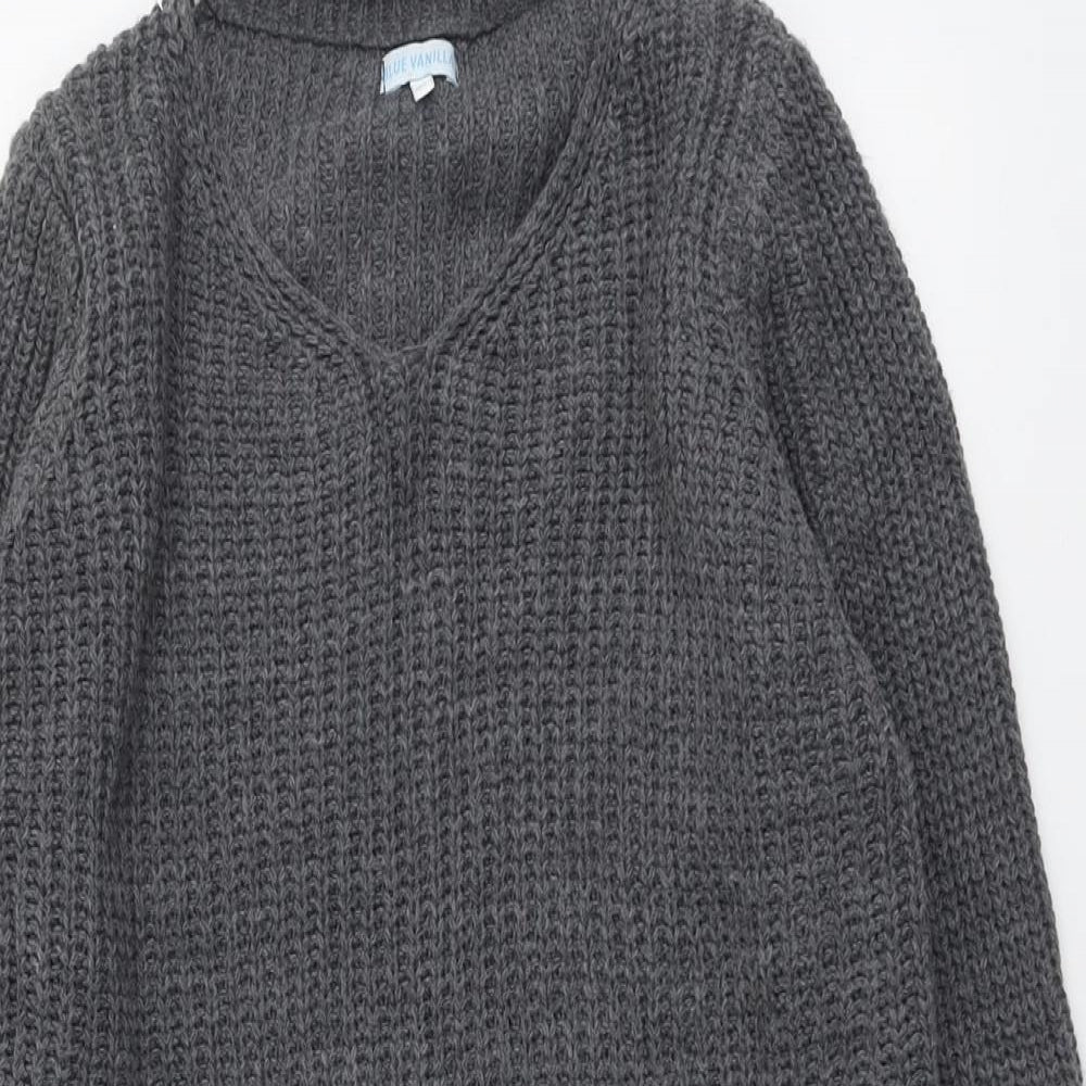 Womens UK Size M Blue Vanilla Grey Pullover Jumper