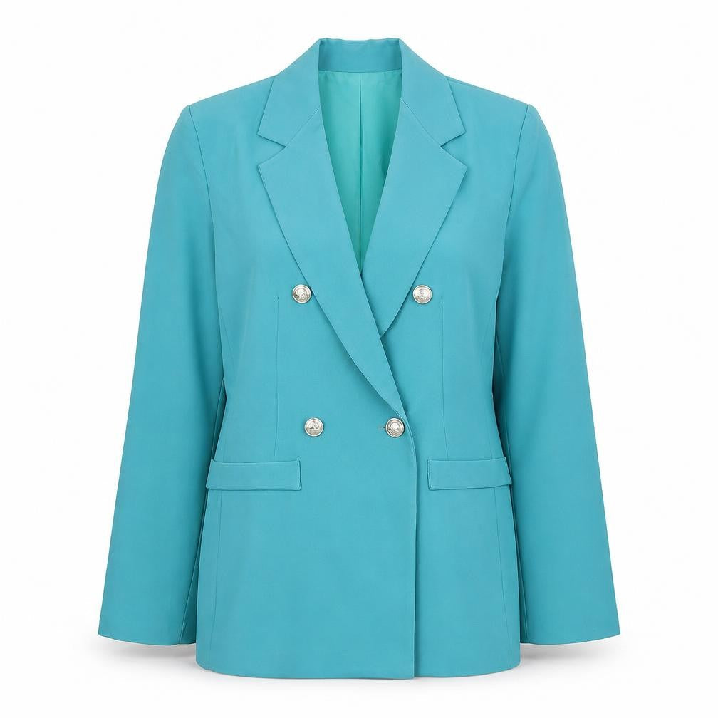 Womens UK Size 8 Boohoo Regular Blue Suit Jacket