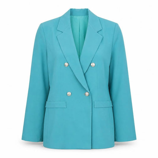 Womens UK Size 8 Boohoo Regular Blue Suit Jacket