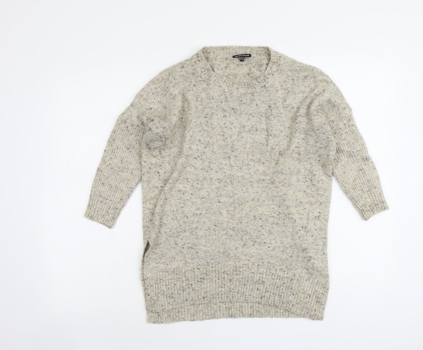 Womens UK Size 10 Warehouse Beige Pullover Jumper