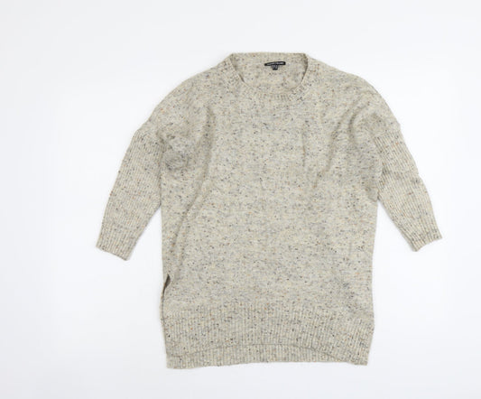 Womens UK Size 10 Warehouse Beige Pullover Jumper