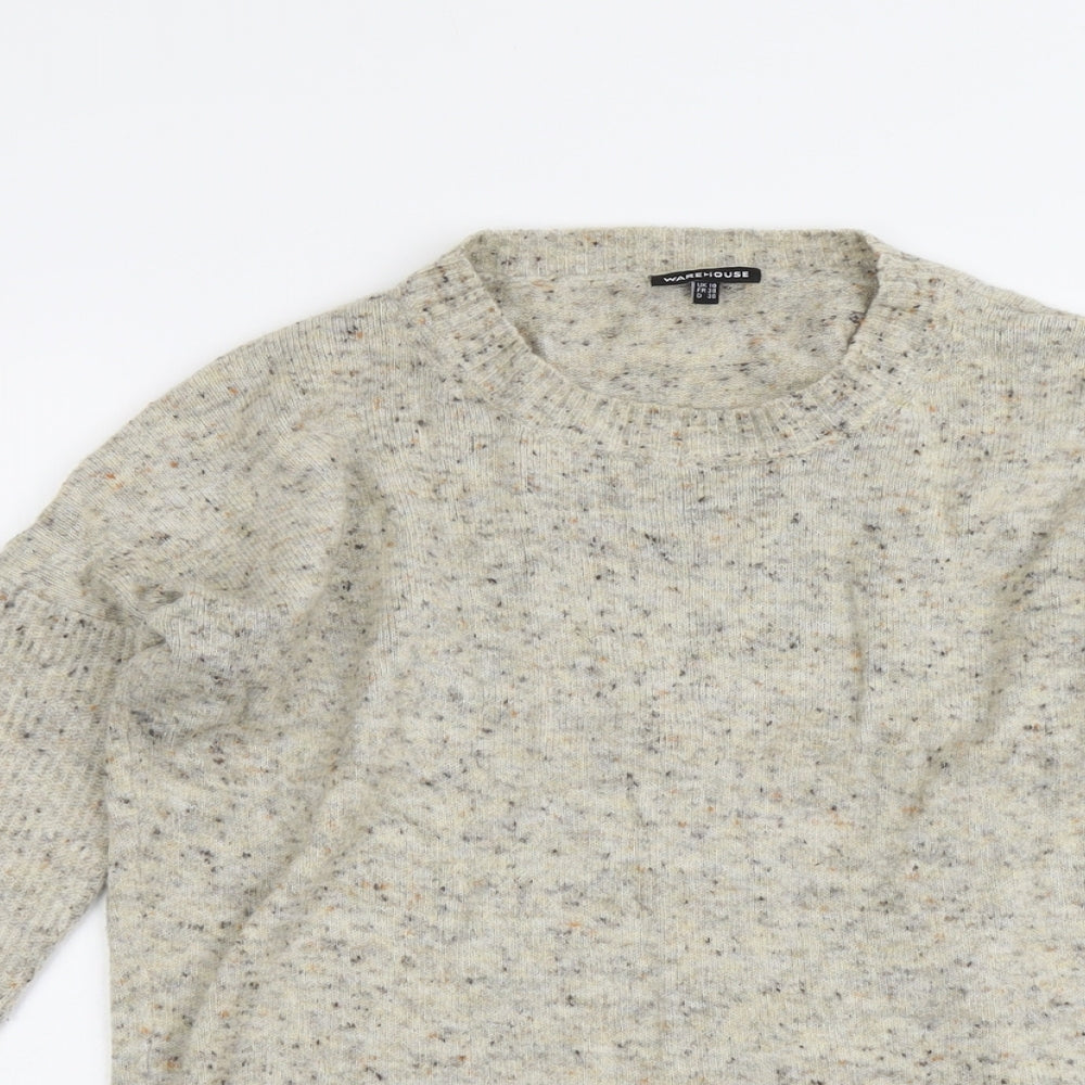 Womens UK Size 10 Warehouse Beige Pullover Jumper