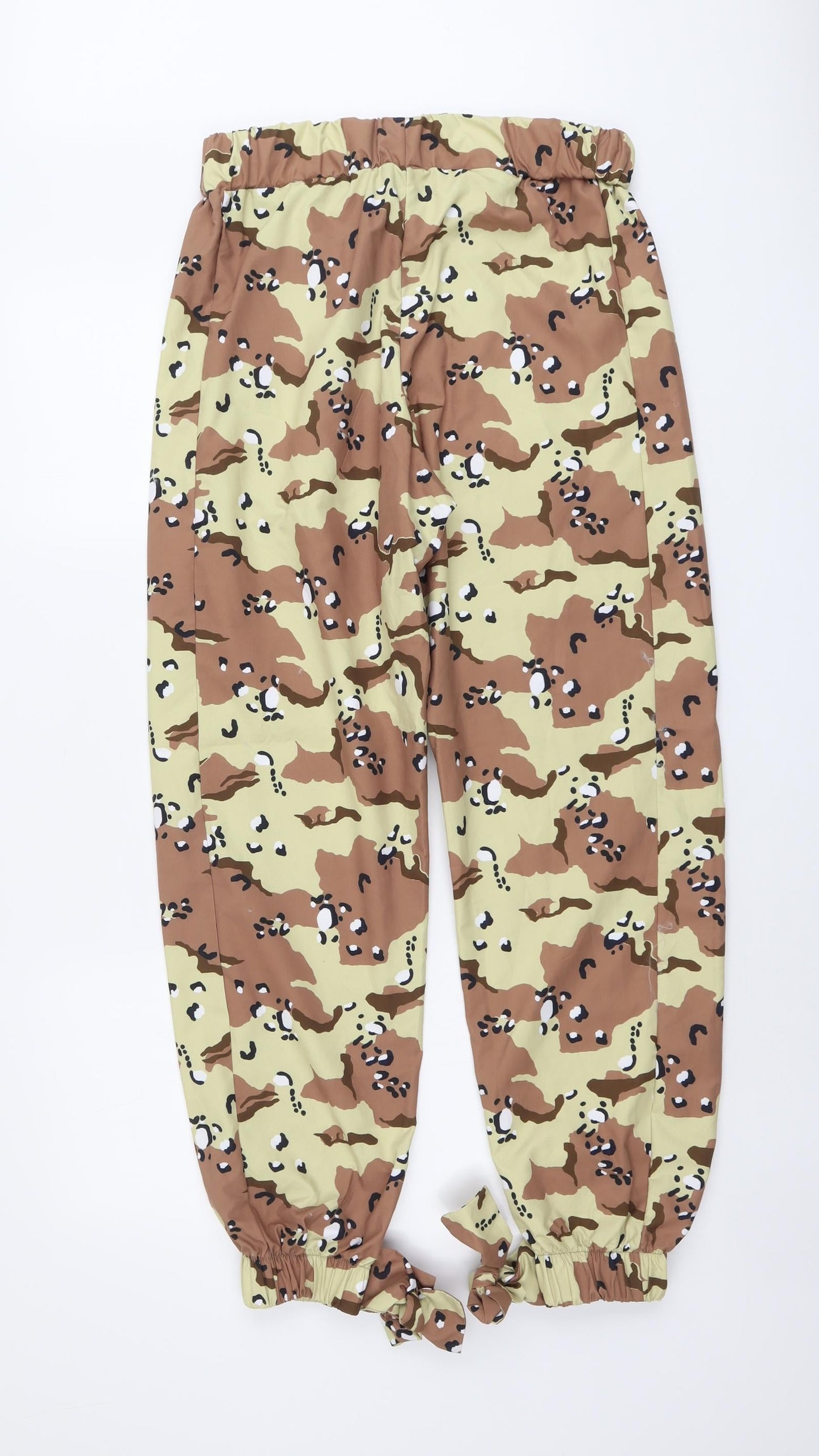 Reclaimed Vintage Womens Multicoloured Camouflage Polyester Trousers Size 12 L29 in Regular