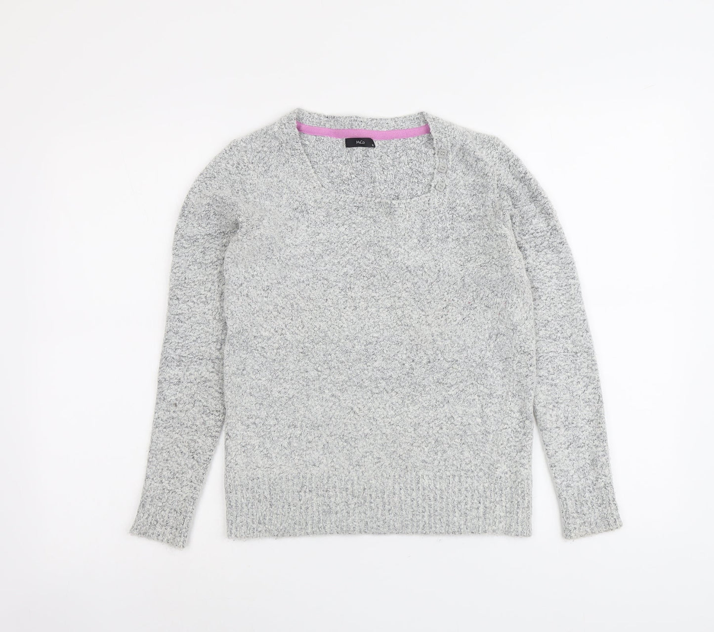 Womens UK Size 10 M&Co Grey Pullover Jumper