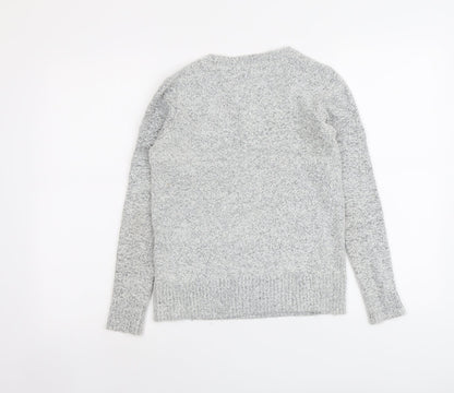 Womens UK Size 10 M&Co Grey Pullover Jumper