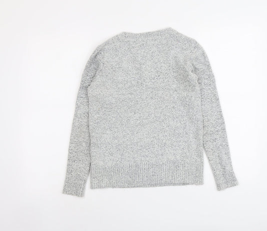 Womens UK Size 10 M&Co Grey Pullover Jumper