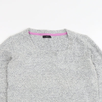 Womens UK Size 10 M&Co Grey Pullover Jumper