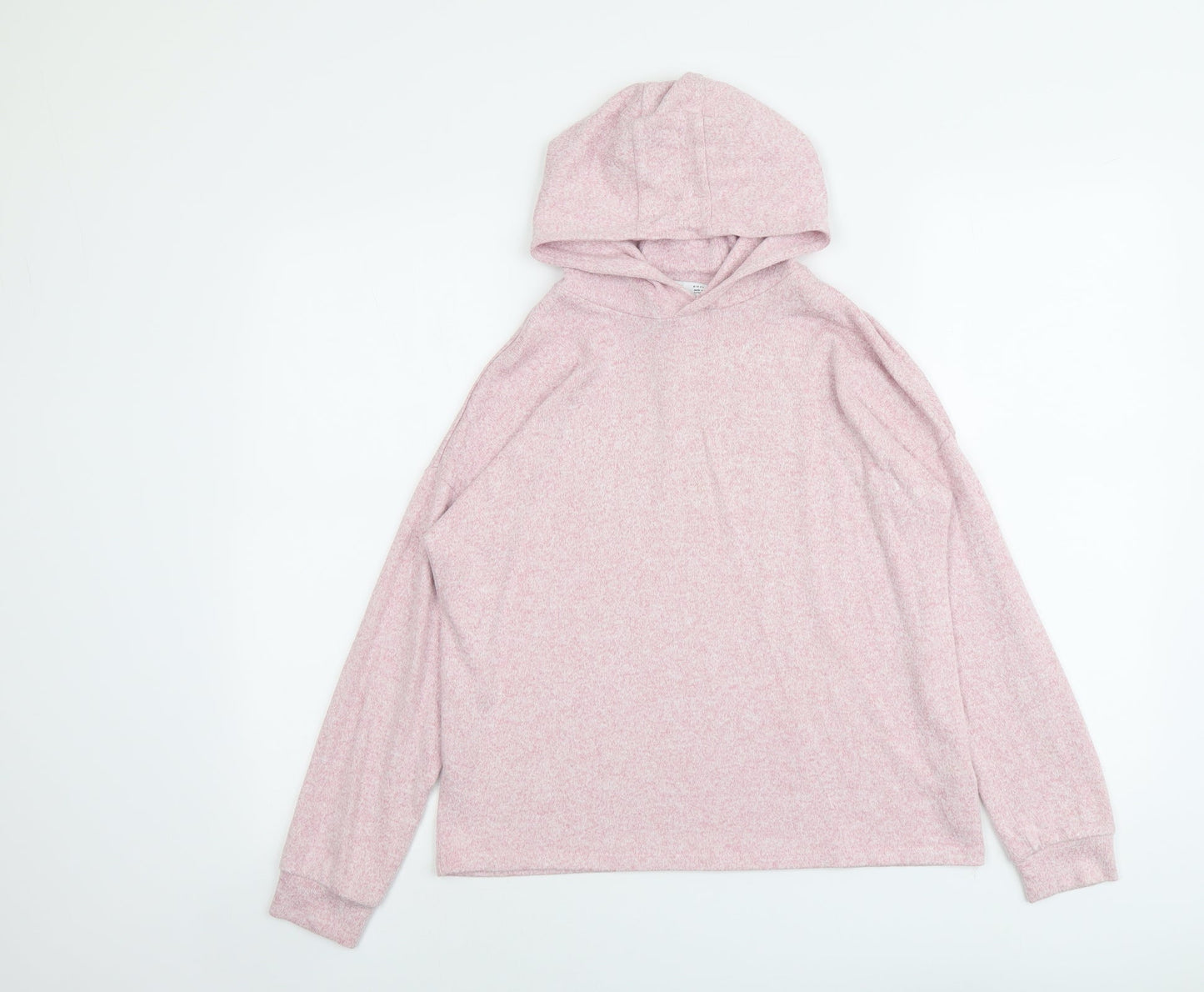 Marks and Spencer Girls Pink Viscose Pullover Hoodie Size 12-13 Years Pullover