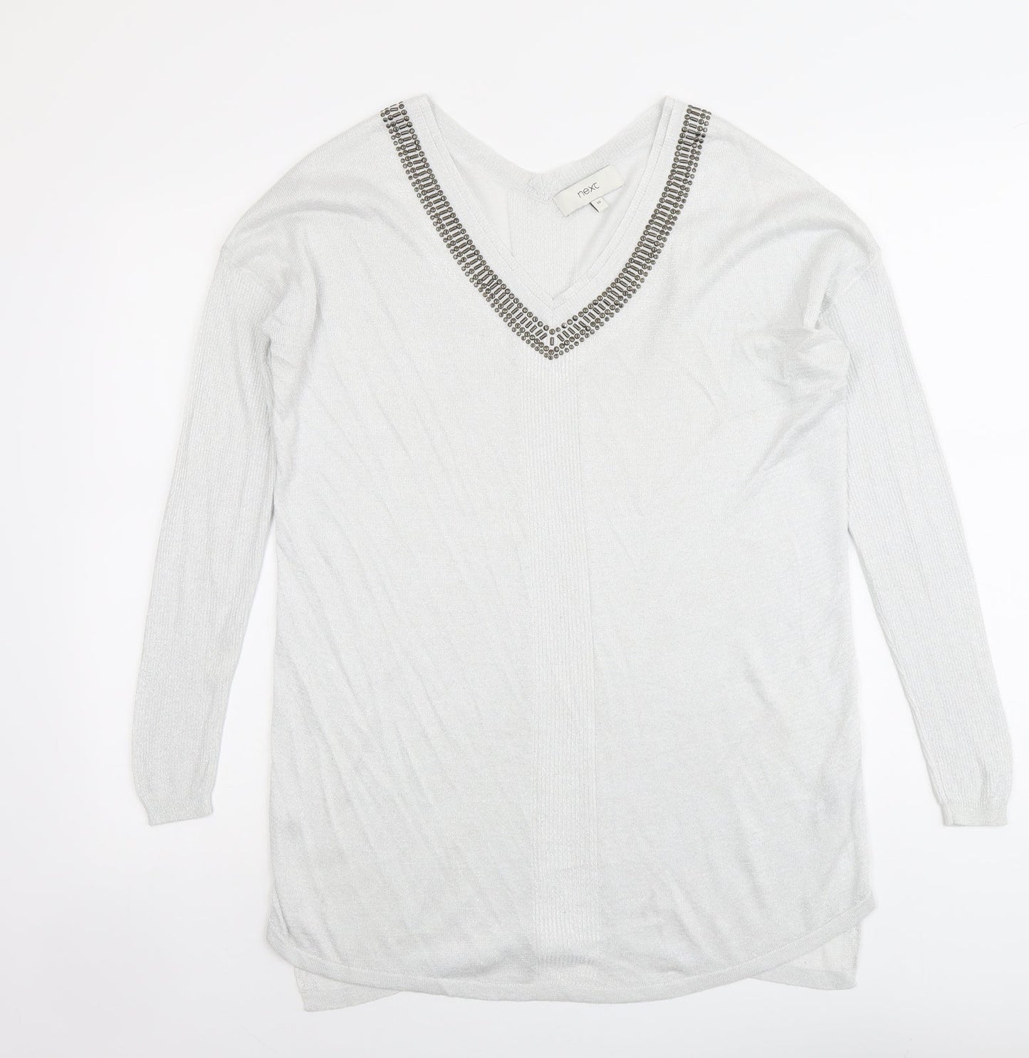 Womens UK Size 10 NEXT Grey Pullover Jumper