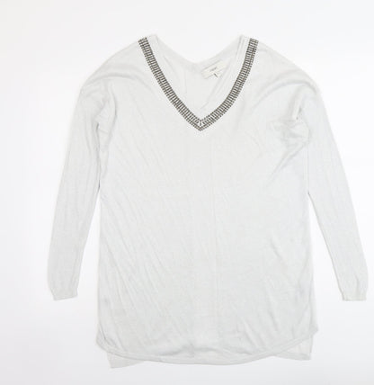 Womens UK Size 10 NEXT Grey Pullover Jumper