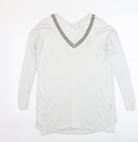 Womens UK Size 10 NEXT Grey Pullover Jumper
