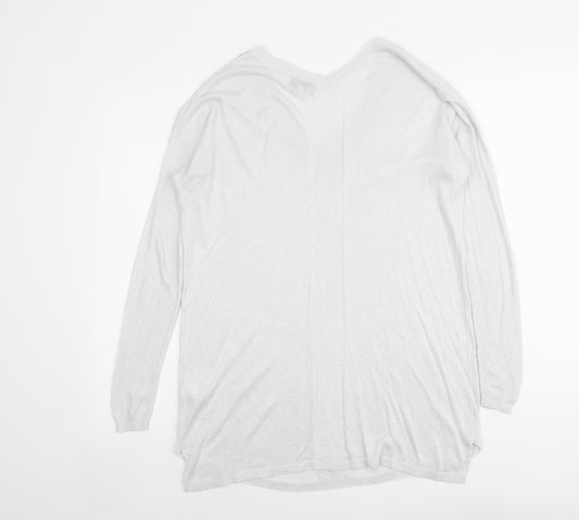 Womens UK Size 10 NEXT Grey Pullover Jumper