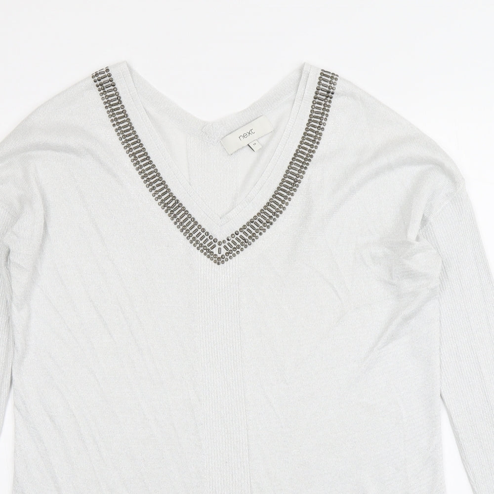 Womens UK Size 10 NEXT Grey Pullover Jumper