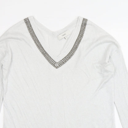 Womens UK Size 10 NEXT Grey Pullover Jumper