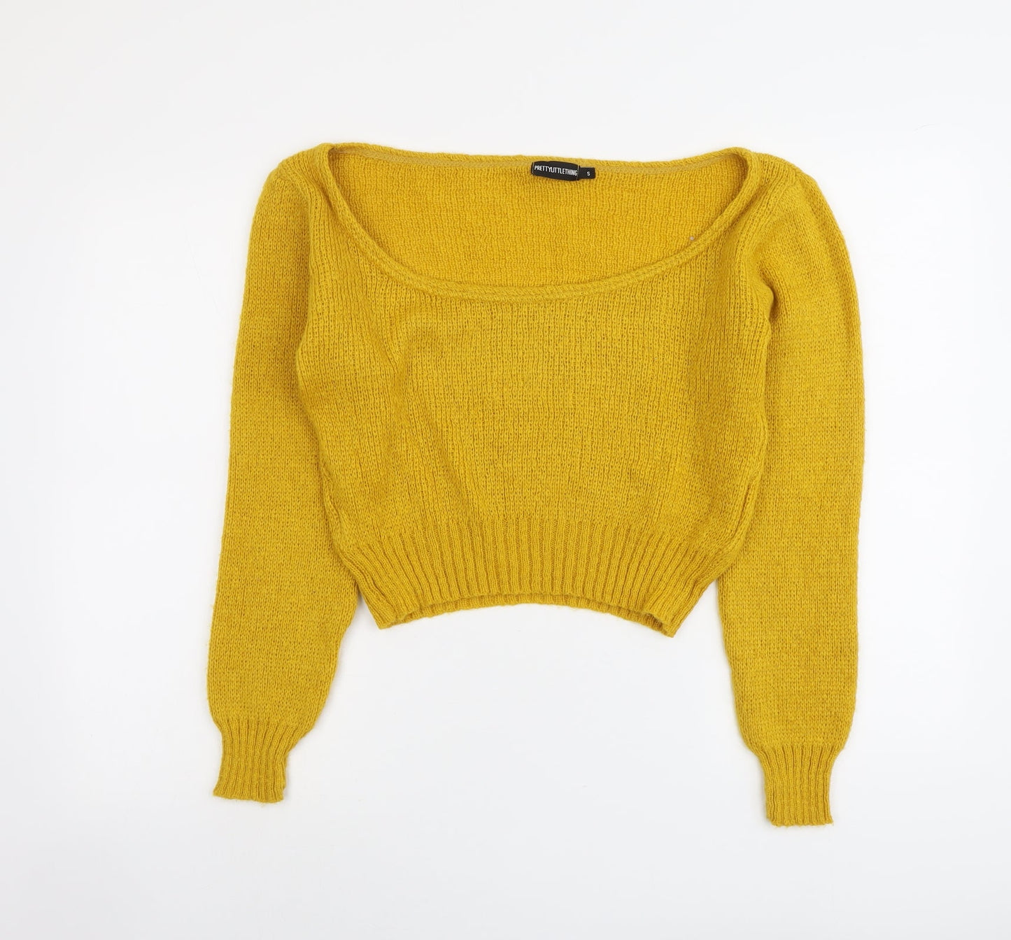 Womens UK Size S PRETTYLITTLETHING Yellow Pullover Jumper