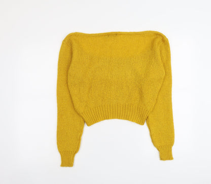 Womens UK Size S PRETTYLITTLETHING Yellow Pullover Jumper