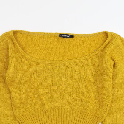 Womens UK Size S PRETTYLITTLETHING Yellow Pullover Jumper