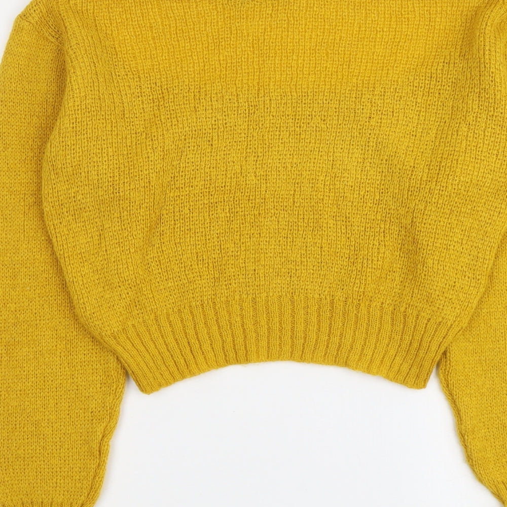 Womens UK Size S PRETTYLITTLETHING Yellow Pullover Jumper