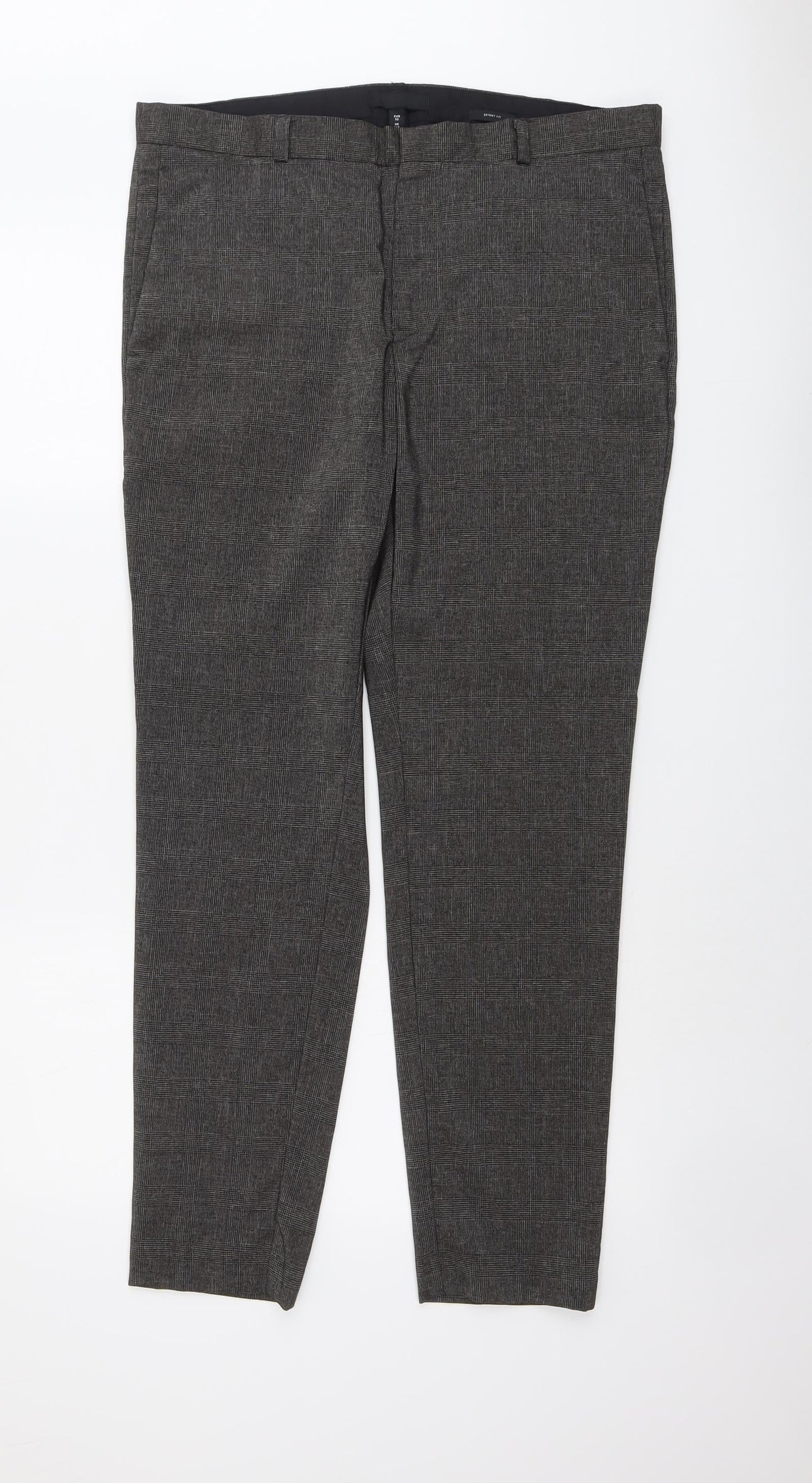 Womens UK Size 36 in H&M Regular Fit Chino Grey Trousers