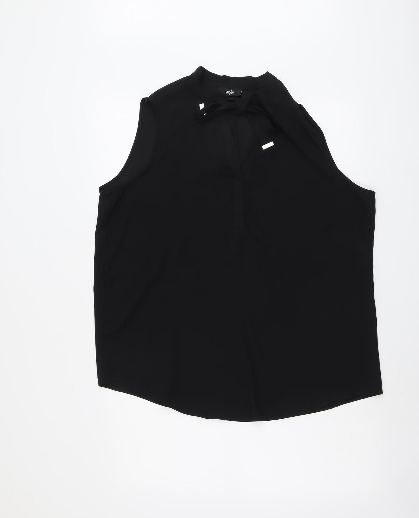Womens UK Size M Wallis Black Basic Blouse