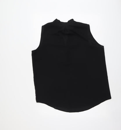 Womens UK Size M Wallis Black Basic Blouse