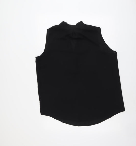 Womens UK Size M Wallis Black Basic Blouse