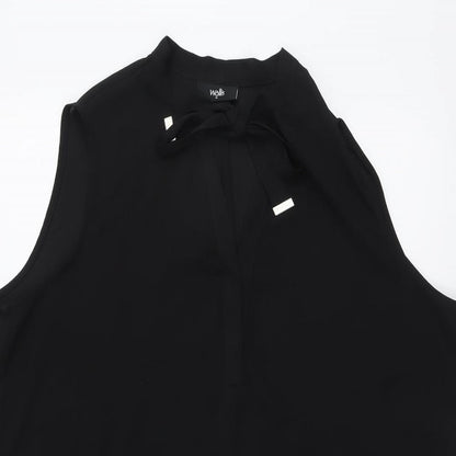 Womens UK Size M Wallis Black Basic Blouse