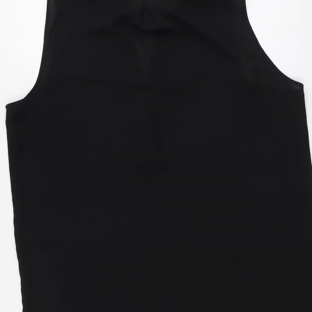 Womens UK Size M Wallis Black Basic Blouse