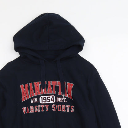 H&M Womens Blue Cotton Pullover Hoodie Size XS Pullover