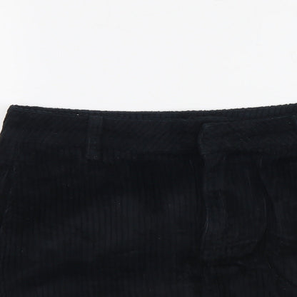 BDG Womens Blue Cotton A-Line Skirt Size S Button