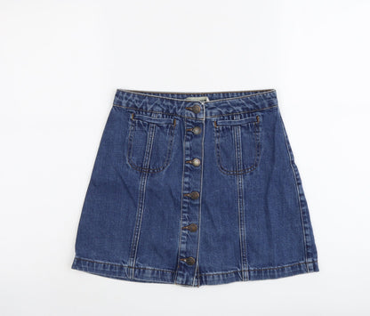 Womens UK Size 26 in Topshop A-Line Denim Skirt